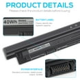 thumbnail image 3 of XCMRD Laptop Battery for Dell Inspiron 15 3000 Series 3542 3543 3521 3537 3531 3541 17 3721 3737 15R 5537 5521 17R 5737 5721 14 3421 3437 3443 14R 5421 Latitude 3540 3440 P28F P40F FW1MN 4WY7C, 3 of 11