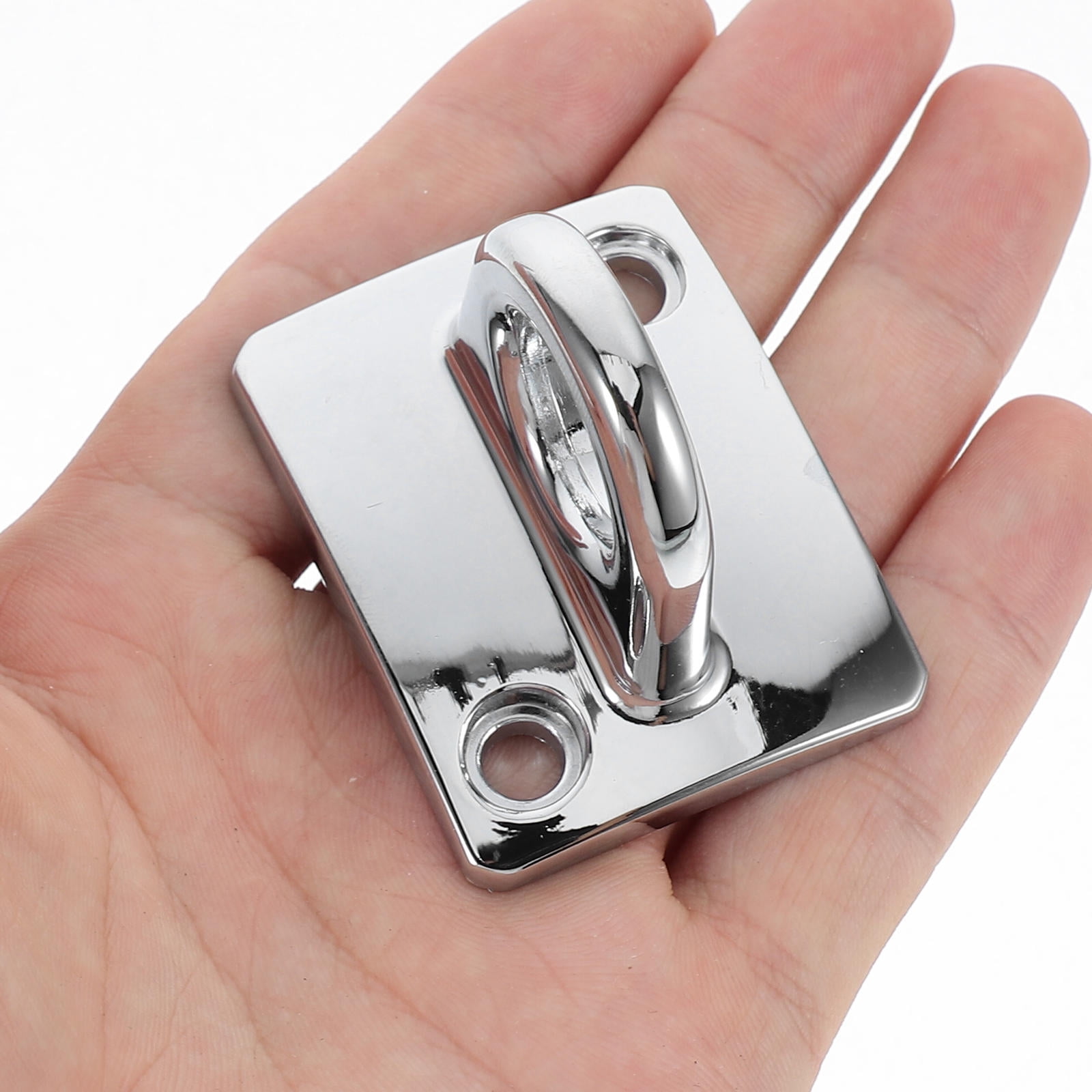 ETHZZLE 2Pcs Plated Silver Zinc Alloy Wall Hanging Loop for Home Wardrobe Storage Accessories