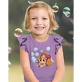thumbnail image 2 of Paw Patrol Skye Blowing Bubbles Toddler Girl Toddler Girls Ruffle Sleeve Top 5T Lavender, 2 of 5