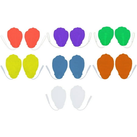 HealthmateForever Multi-Color Pin-Insert Hand-Shaped Replacement Electrode Pads Bundle