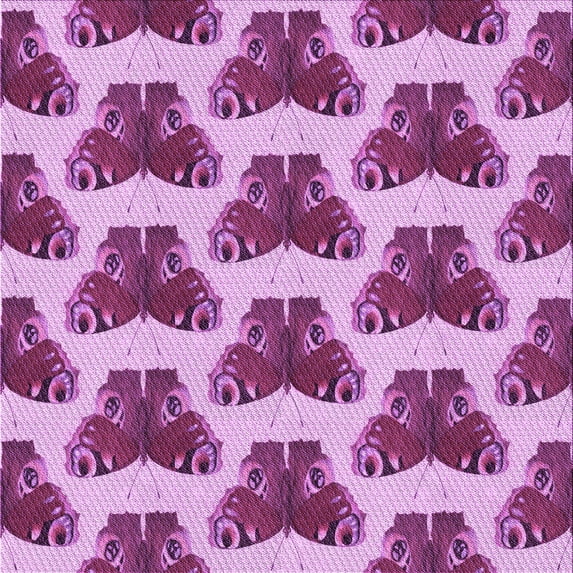 Ahgly Company Indoor Square Patterned Violet Purple Area Rugs, 7' Square