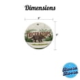 thumbnail image 5 of Triceratops Horned Dinosaur Cartoon Christmas Tree Holiday Round Ceramic Ornament, 5 of 7