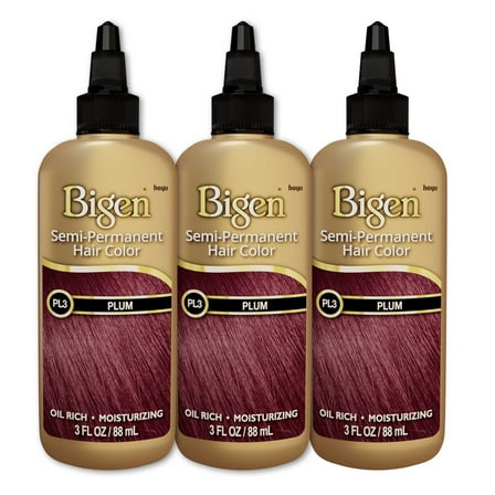 Bigen Semi-Permanent Hair Color PL3 Plum 3-Pack