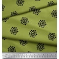 thumbnail image 3 of Soimoi Green Cotton Voile Fabric Artistic Floral Fabric Prints By Yard 42 Inch Wide, 3 of 3