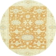 thumbnail image 1 of Ahgly Company Indoor Round Abstract Orange Abstract Area Rugs, 4' Round, 1 of 6