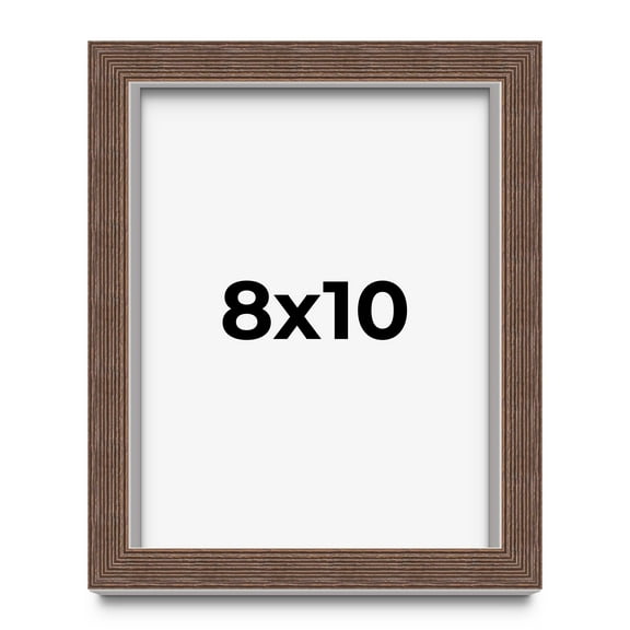 8x10 Shadow Box Frame Brown | 1.125 inches Deep Real Wood Rustic Shadowbox Display Frame | UV