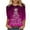 Hot Pink, variant on Up to 65 off!Lolmot Christmas 3/4 Sleeve Tops for Women Fashion Snowflake Christmas Print Graphic Tee Shirts Casual Crew Neck Tee Tops Blouse