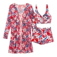 thumbnail image 1 of Gibobby Trajes de Baño para Mujer Bikinis de cintura alta para mujer, conjunto de Bikini Sexy de 3 piezas, traje de baño para cubrir, traje de baño de ma(Rojo,M), 1 of 5