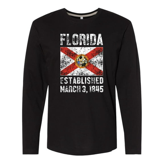 Inktastic Established March 3, 1845 Florida Flag Long Sleeve T-Shirt
