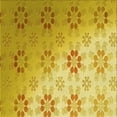 thumbnail image 1 of Ahgly Company Machine Washable Indoor Square Transitional Bright Gold Yellow Area Rugs, 5' Square, 1 of 7