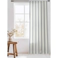 thumbnail image 3 of Sheer Curtains 84 Inches Long, Blue Stripe Semi Sheer Curtains Light Filtering Window Treatment, Modern Farmhouse Geometric Retro Striped Privacy Voile Drapes for Living Room Bedroom 52x84 Inch, 3 of 7