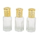 thumbnail image 2 of Botella de Perfume recargable de 3 uds., contenedor de Perfume recargable de vidrio transparente con cubierta dorada de 10ml para viajes, 2 of 8