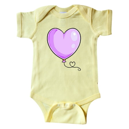 

Inktastic Purple Balloon Heart Gift Baby Boy or Baby Girl Bodysuit