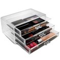 thumbnail image 2 of Transparent Makeup Organizer 3 Layers Drawers Jewelry Storage Box Dust-Proof Lipstick Organizer Stackable Storage Box, 2 of 6