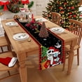 thumbnail image 2 of Linen Christmas Table Runner 120 Inches Long Christmas Xmas Winter Holiday Home Kitchen Dining Room Table Decorations, 2 of 5