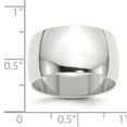 thumbnail image 3 of Primal Gold 14 Karat White Gold 12mm Half Round Band Size 7, 3 of 5