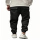 thumbnail image 3 of Pantalones de hombre de longitud completa con cordón ajustable y color sólido, 3 of 4