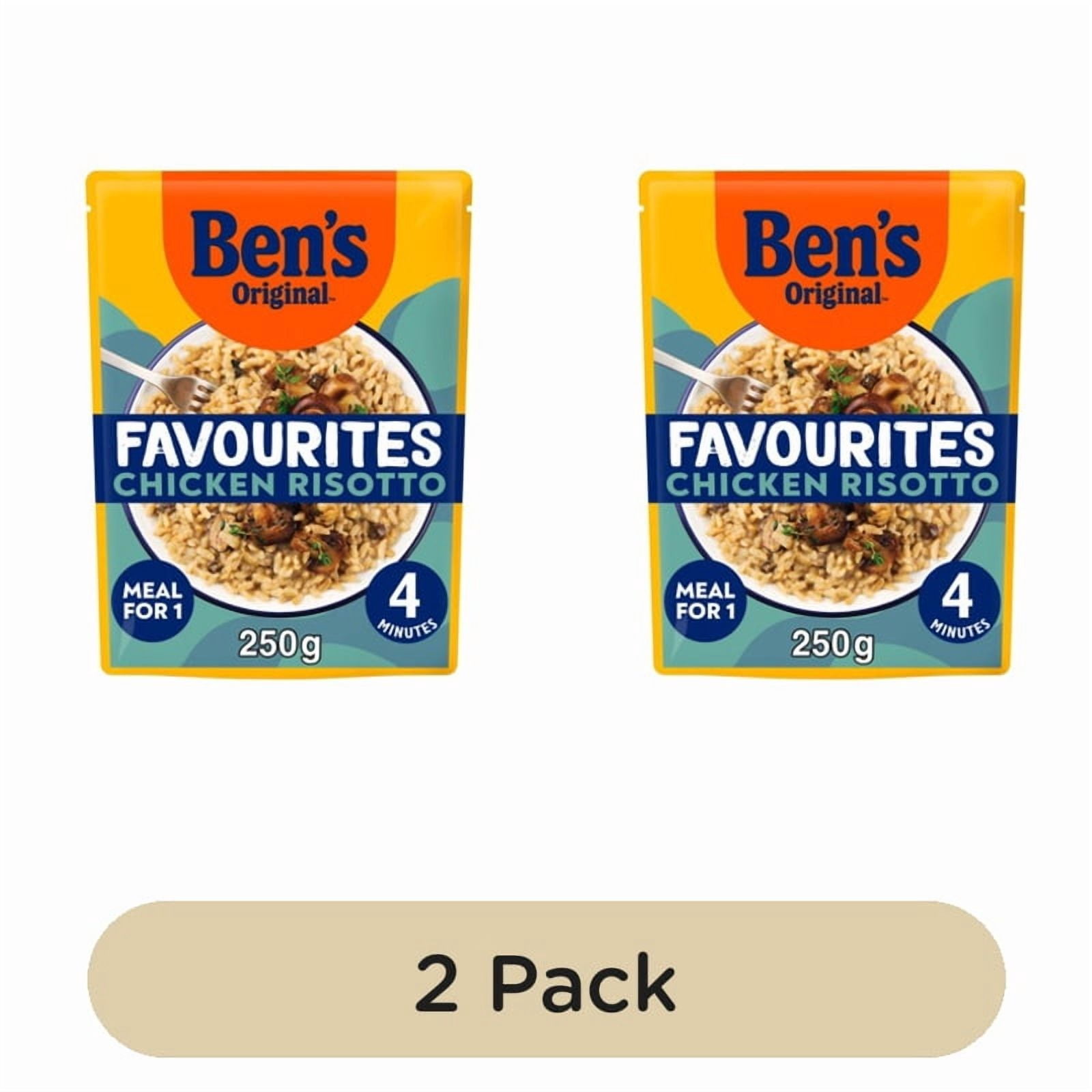Ben's Original Favourites Risotto Ready Meal Chicken and Mushrooms 250g, British Import (Pack of 2)