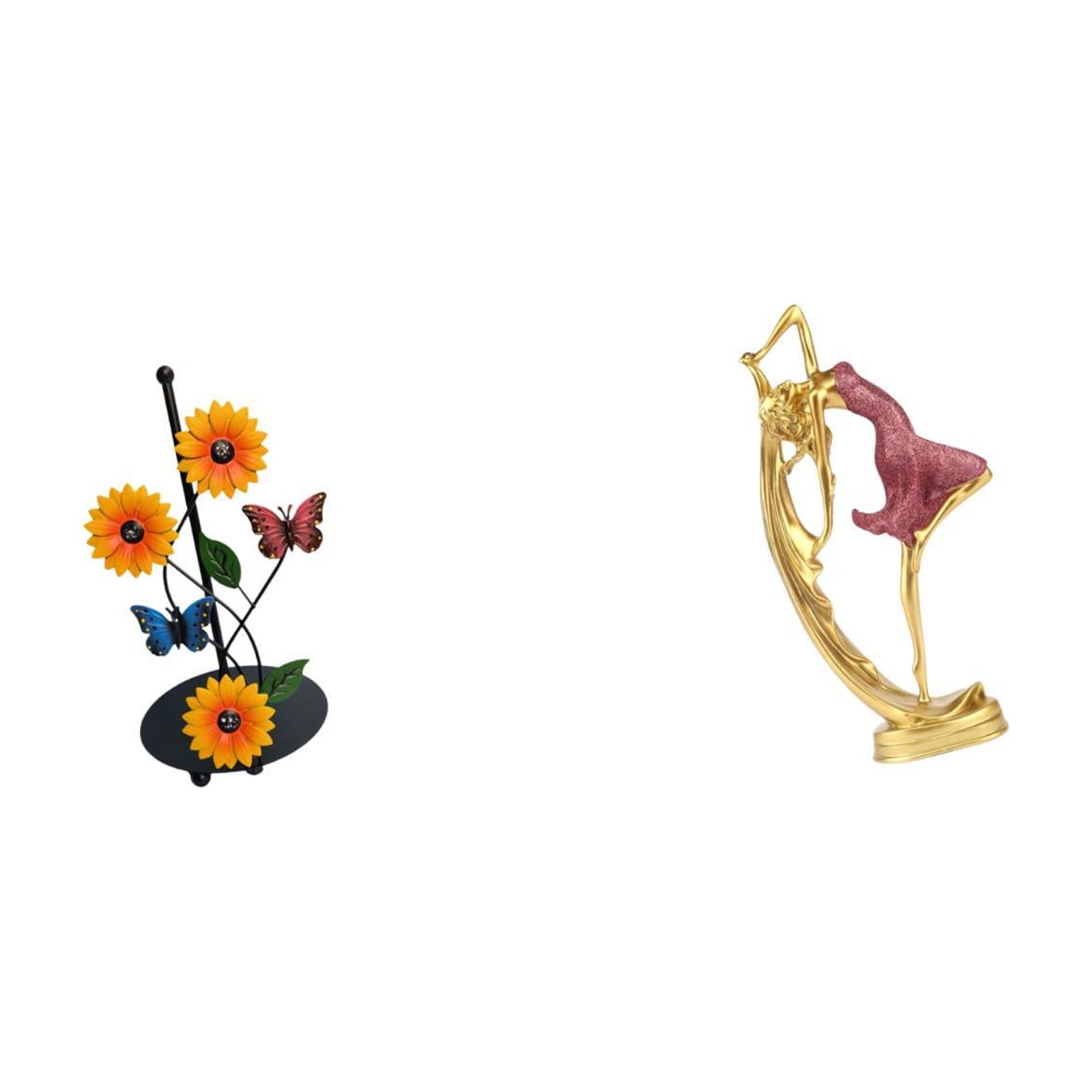 Fiocias Toilet Paper Holder Ballet Dancing Girl Statue Paper Towel Holder Countertop Kitchen Roll Holder Standing Iron Resin Craft Functional Decorative Suita