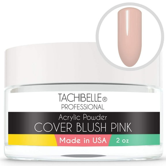 Tachibelle Professional Acrylic Nail System Cover Blush Pink Acrylic Powder, 2 oz. Made in USA