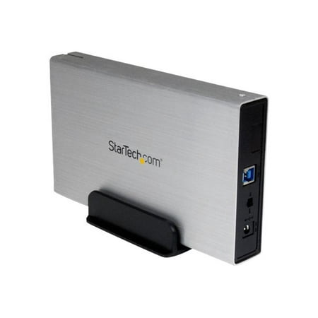 StarTech.com 3.5in Silver Aluminum USB 3.0 External SATA III SSD / HDD Enclosure with UASP - Portable USB 3 3.5