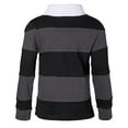 thumbnail image 3 of Polo Rugby à Manches Longues Rayé en Coton pour Garçons - Noir/charbon - Taille 8, 3 of 7