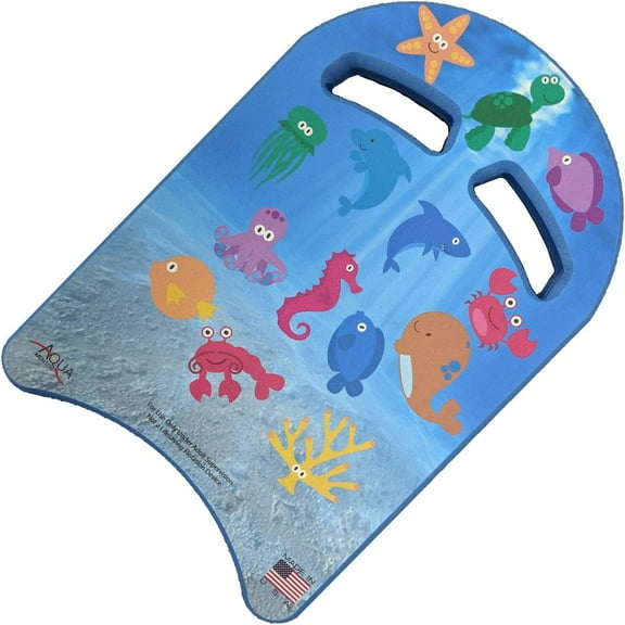 Aquamentor Sea Creatures Youth Swim Kickboard - 16.5" x 11" x 1.5" - Blue