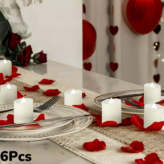 Remote Control Flameless Candles with Timer, 6/9/12 Pack Ultra-Realistic Flickering LED Tea Lights for Home Decor, Wedding, Centerpiece (White/Warm White)