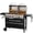 Gas & Charcoal Grill-Black, variant on 6-Burner Propane Gas Grill Griddle Combo, 2-in-1 Dual Outdoor BBQ with Porcelain-Enameled Cast Iron Grates & Cast Iron Griddle, Stainless Steel Lids for Backyard Cooking