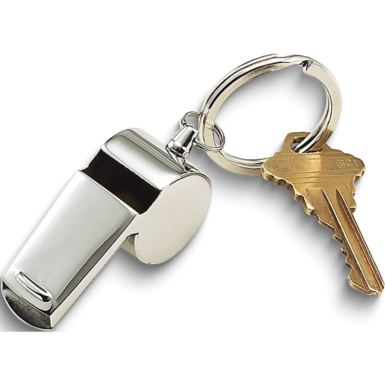 Fashion Stainless Steel Coach Whistle Key Ring Made In China