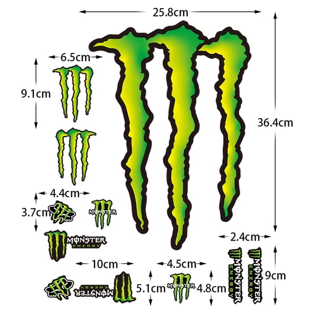 Mon ster Energy Red Bull Pegatinas Del Conjunto De Motor De La Motocicleta Agv Casco Película Impermeable Calcomanías Brillantes Decoración JDM
