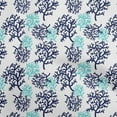 thumbnail image 1 of oneOone Cotton Poplin Indigo Blue Fabric Ocean Sea Plants Sewing Fabric By The Yard Printed Diy Clothing Sewing Supplies 42 Inch Wide, 1 of 4