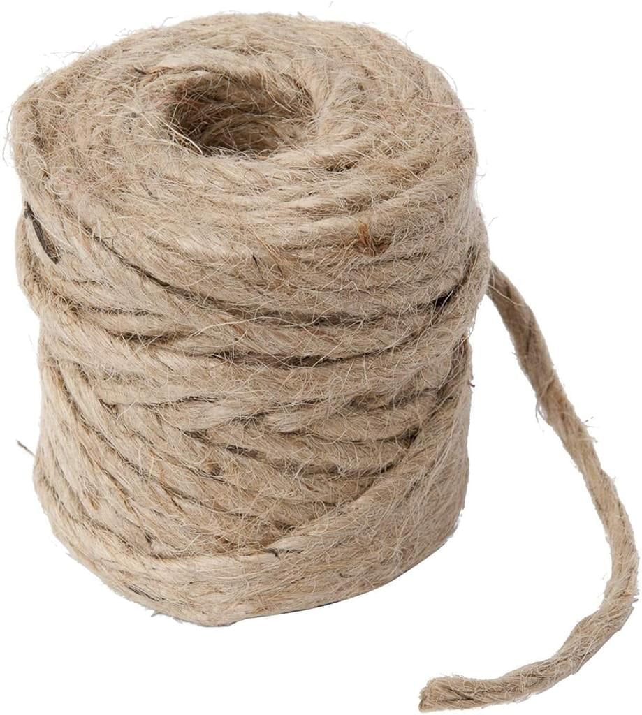 Jute, Braid, Gardening Twine, Binding Cord, Natural 3mm x 50 m
