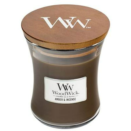 AMBER INCENSE - WoodWick 10oz Medium Jar Candle Burns 100 (Best Herbal Incense Brands)