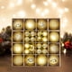 thumbnail image 3 of Juego de 44 adornos de bolas navideñas, decoración navideña, colgantes irrompibles, gotas para Oro, 3 of 6