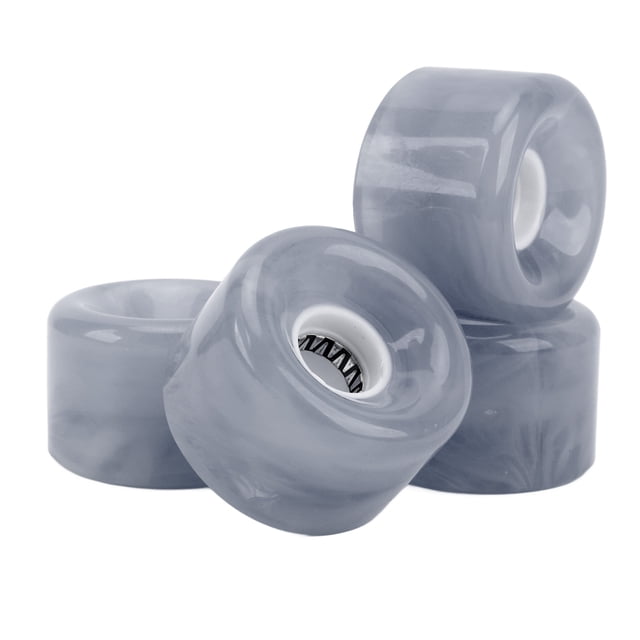 Ensemble de Roues de Planche à Roulettes 4 Pcs 52mm avec Roulements et Entretoises pour Longboard Cruiser