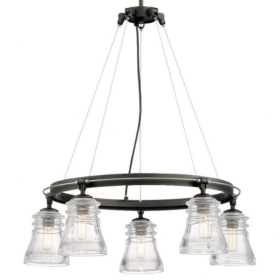 2736-709-Minka Lavery-Graham Avenue - 5 Light Chandelier-26 Inches Tall and 26 Inches Wide -Traditional Installation