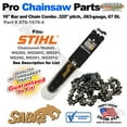thumbnail image 2 of 16" Bar & Chain Chainsaw Combo for Stihl Chainsaws / MS280, MS280C, 076-1676-4, 2 of 4