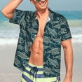 thumbnail image 5 of Lsque Fish Style pattern Hawaiian Shirt for Men, Unisex Summer Beach Casual Short Sleeve Button Down Shirts-Small, 5 of 9