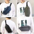 thumbnail image 5 of Nuevo bolso de ocio al aire libre: bandolera de un solo hombro para hombre, bolso de tela de nailon impermeable, color verde, 5 of 5