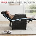thumbnail image 6 of Electric Power Recliner Chair, Modern Chenille Fabric Recliner with Side Pocket & Remote, Nursery Recliner Chair for Living Room Small Space, Black, 6 of 11