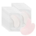 thumbnail image 1 of Mekupeu 100 pares de parches de gel debajo de los ojos sin pelusa almohadillas para pestañas herramienta de extensión de pestañas máscara almohadillas para los ojos transparente/rosa, 1 of 5