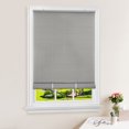 thumbnail image 2 of PowerSellerUSA Light Filtering Cordless Rollup Window Blinds, 72L x 72W Inches Oval Veranda Vinyl Roller Privacy Blind, Indoors-Outdoors Mount Simply Pull-Up from the Bottom Handrail, Gray, 2 of 7