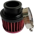 thumbnail image 1 of Filtre d'Admission d'Air Universel 25mm, Filtre d'Air Froid 1 Pouces, Filtre de Ventilation auto-Respirant avec Pince Réglable, Compatible Voiture Moto (Rouge), 1 of 6