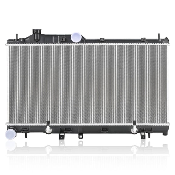 KT 2703 Compact 1-Row Aluminum Radiator, Silvery, Front-Fit Design for Efficient Cooling