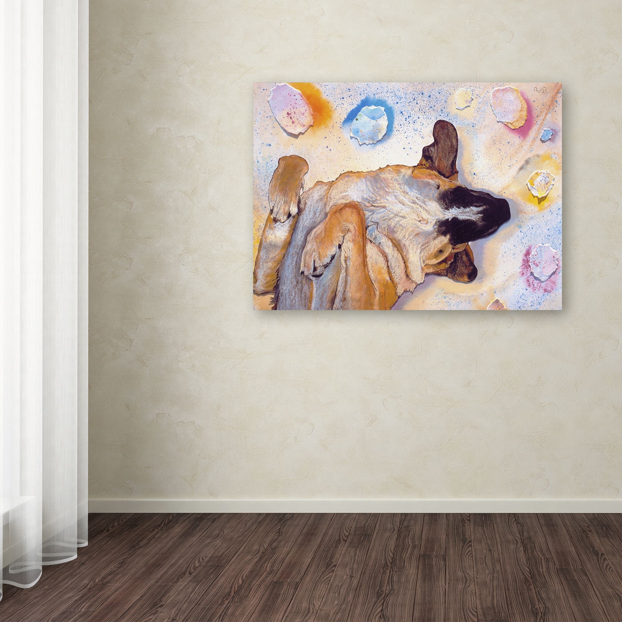 Trademark Fine Art "Dog Dreams" Canvas Art by Pat Saunders-White