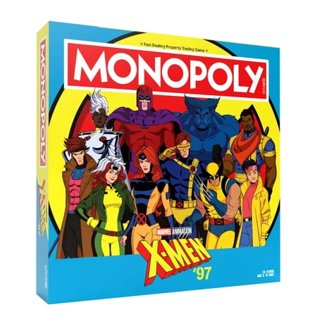 Monopoly: X-Men '97 Edition Board Game, Buy, Sell, Trade Iconic Mutants Like Wolverine, Magneto, Rogue & More, Featuring 6 Custom X-Men Themed Tokens, Officially Licensed Merchandise and Collectible