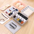 thumbnail image 2 of Multi Grid Underwear Organizer Closet Bras Briefs Socks Ties Storage Drawer Box, 2 of 8
