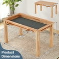 thumbnail image 6 of Danrelax Oak Board Game Table with Removable Table Top, 52" x 29" Play Area, PU Leather Playmat & 4 Cup Holders, Seats 4-6 Players, Dual-Purpose for Gaming & Dining, 6 of 12