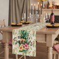 thumbnail image 2 of Table Runners 70 Inches Long Dress Scarves, Pink Yellow Floral Farmhouse Coffee/Dining/Kitchen Table Decor, Holiday Table Runner, Green Summer Botanical Rustic 13x70 Inch, 2 of 9